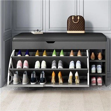 Šedá skříňka na boty